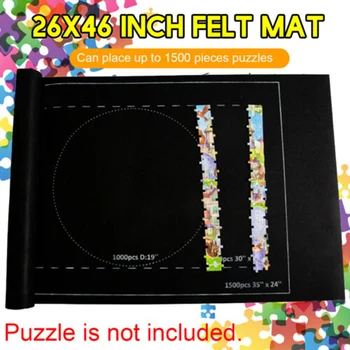 

Puzzle Roll Up Mat Jigsaw Fun Game Storage Pad Blanket for Adults Fun 26x46inch SNO88