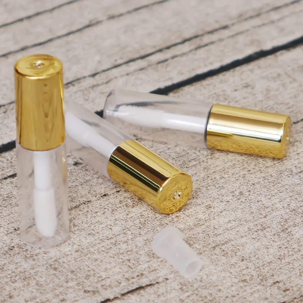 1 2ML Empty Transparent PE Lip Gloss Tubes Plastic Lip Balm Tube Lipstick Mini Sample Cosmetic 3