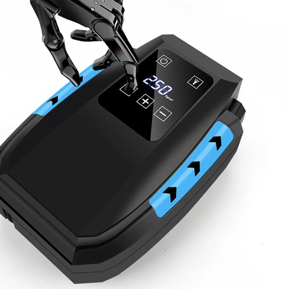 Сенсорный экран шин насос цифровой Воздушный компрессор насос автомобильный с большим воздушным измерительное сопло адаптеры яркий светодиодный дисплей распродажа