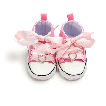 

Spring Canvas Baby Girls Shoes Toddler First Walker Newborn Baby Boy Shoes Ribbon Kids Shoes Fashion Toddler w