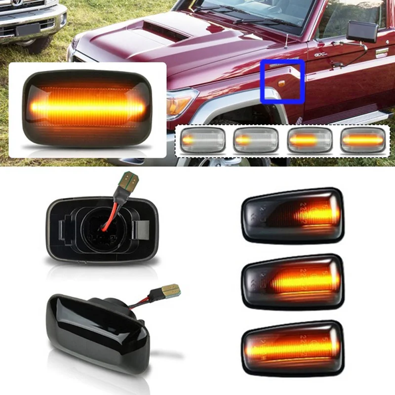

2pcs fender lights and turn signal lights for Toyota Land Cruiser 12V 5W 3200K