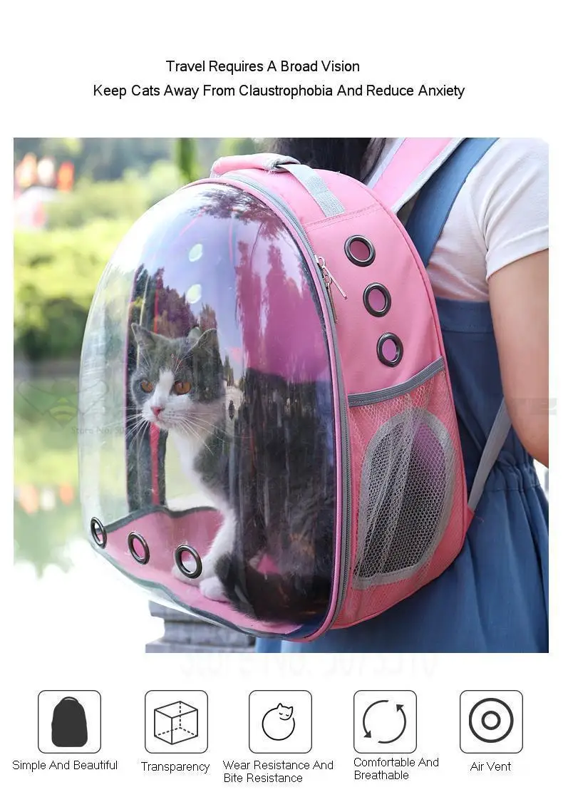 Cat Bag Out Portable Panoramic Transparent Cat Backpack Space Pet Cabin with Dog Shoulder Cat Cage Dog Bags for Small Dogs