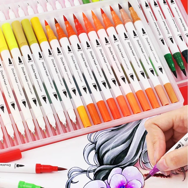 Kuretake Brush Pen Art Markers  Kuretake Watercolor Brush Pen - 1pc Color  Tc-6100 - Aliexpress