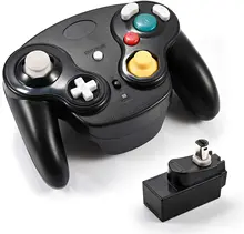 Veanic 2.4G Wireless Gamecube Controller Gamepad Gaming Joystick with Receiver for Nintendo Gamecube,Compatible with Wii (Black)