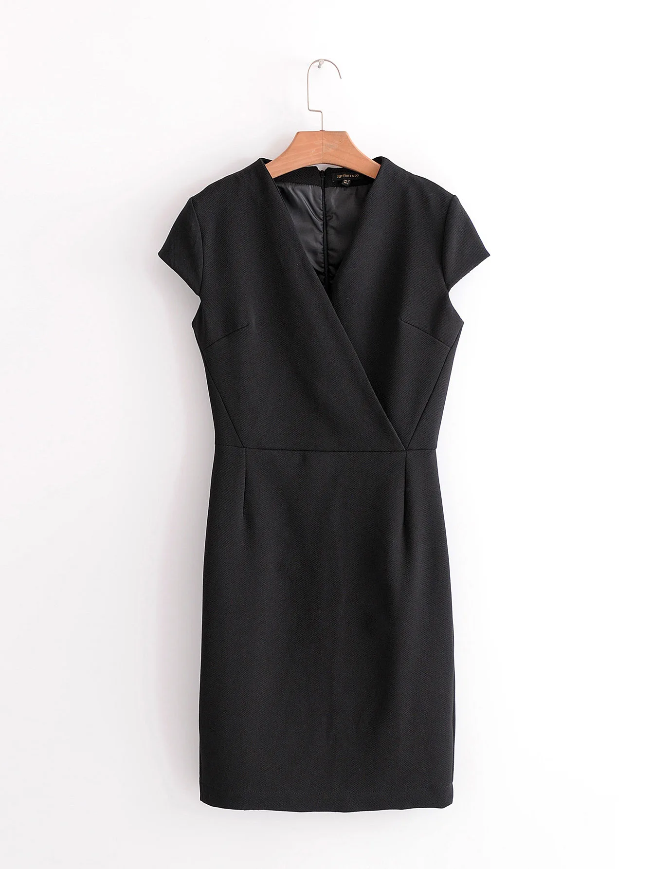 

2018 Spring And Summer Europe And America WOMEN'S Dress Cross Design V-neck Short-sleeve Dress 771