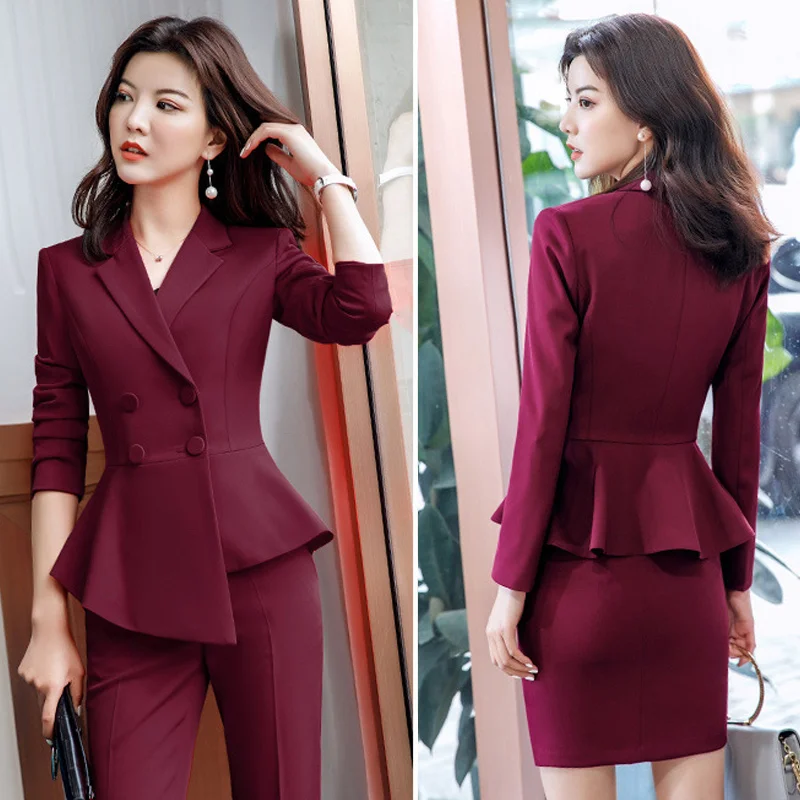 Женский красный Блейзер тонкий весна осень новый элегантный офисный для девушек
