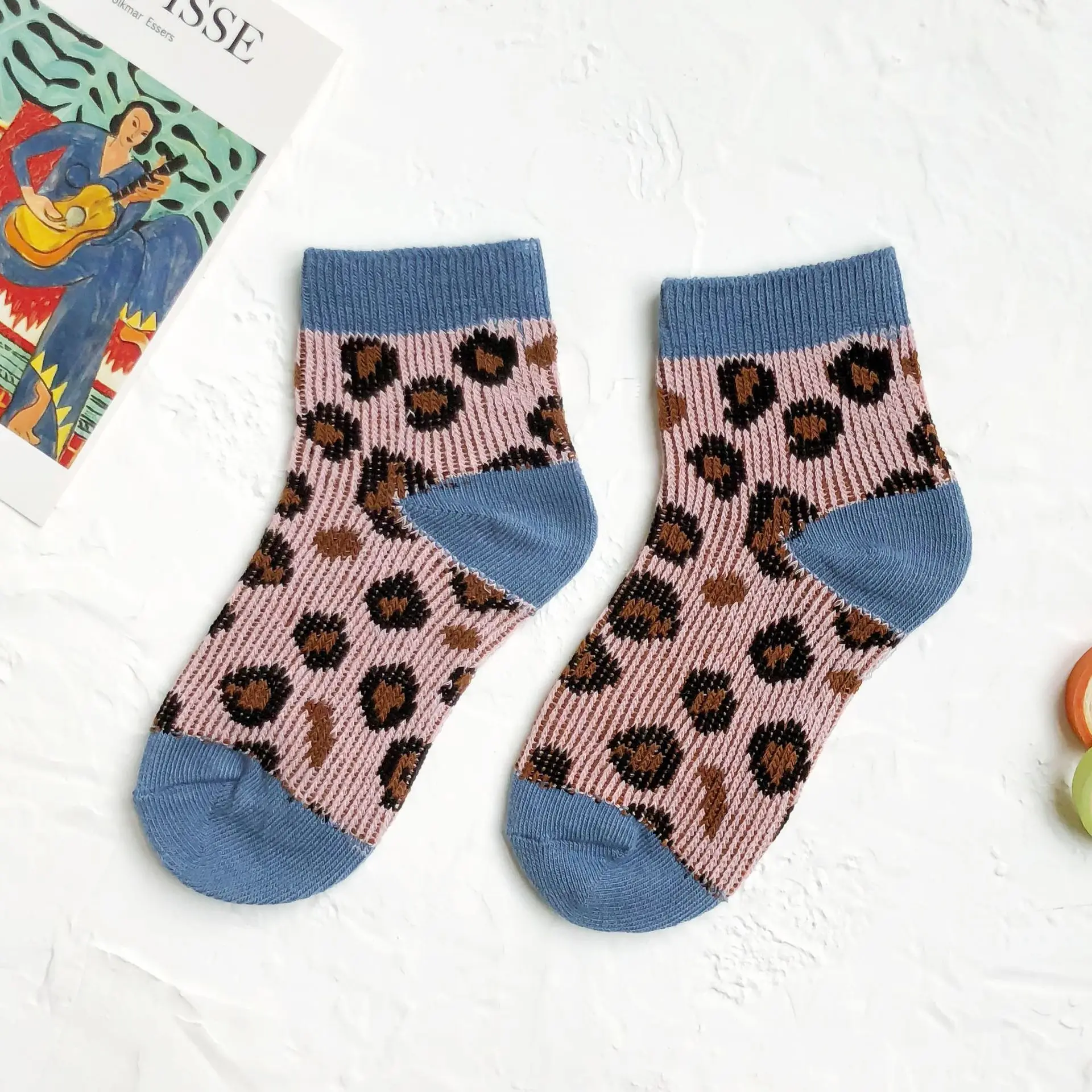 Новинка года; Модные дышащие леопардовые носки для мальчиков и девочек; милые детские носки; От 1 до 8 лет