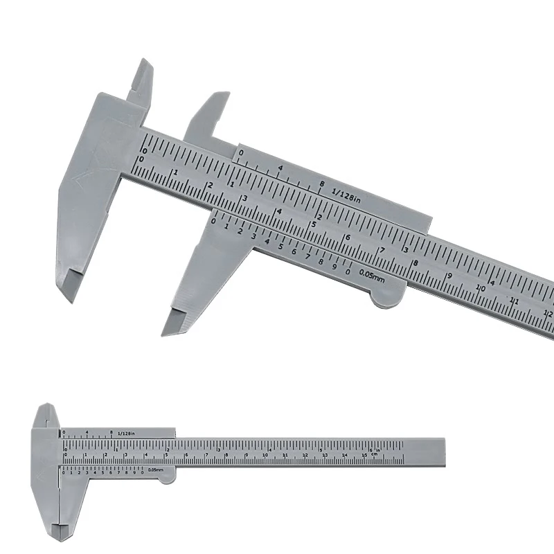 gray AXK пластиковый микрометр Vernier 0-150 мм Мини линейка точные измерительные инструменты Стандартный штангенциркуль - Цвет: gray