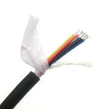 5 жильный кабель гибкий Управление провода 0,14, 0,2, 0.3mm м² 26awg, 24awg, 22awg Луженая Медь 10 м