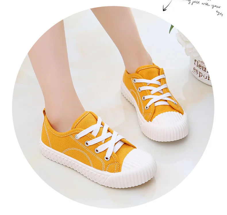 Fashion Kids Shoes Unisex Boys Girls Sneakers Children Casual Canvas Shoes For Big Boy Girl Candy Colors Soft Breathable 27-38