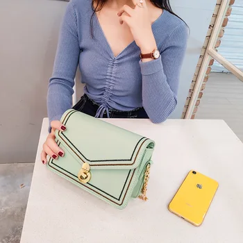 

2020 new girls shoulder bag PU leather fashion wild chain shoulder diagonal bag