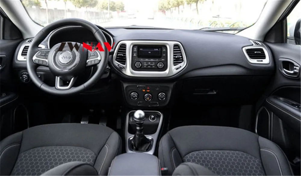 Top Android 9 64GB Car No DVD Player GPS navigation For JEEP Commander 2016+ Radio Tape Recorder Multimedia player Headunit HD IPS 0