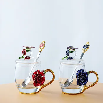 

320ML Glass Coffee Mugs Coffee Cup Travel Mug Mugs Enamel Mug Tumbler Cup Milk cup Water cup Holiday Gift G027