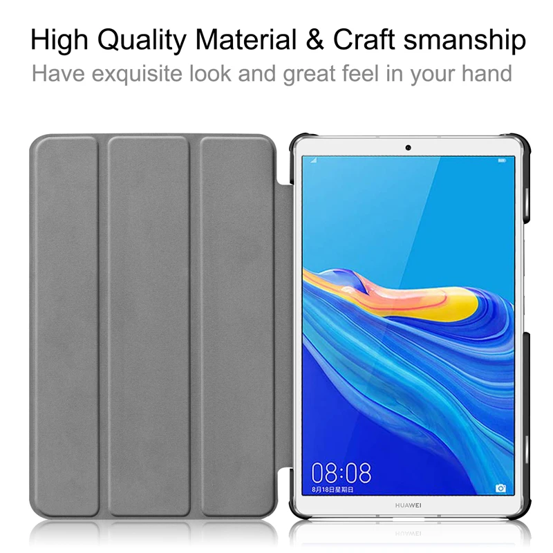 Для huawei mediapad M6 10," Флип кожаный чехол простой 3 Складной Бизнес стенд умный чехол для huawei tablet mediapad m6