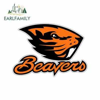 

EARLFAMILY 13cm x 9.4cm For Oregon State Beavers Funny Car Stickers Anime Occlusion Scratch Bumper Decoration Waterproof