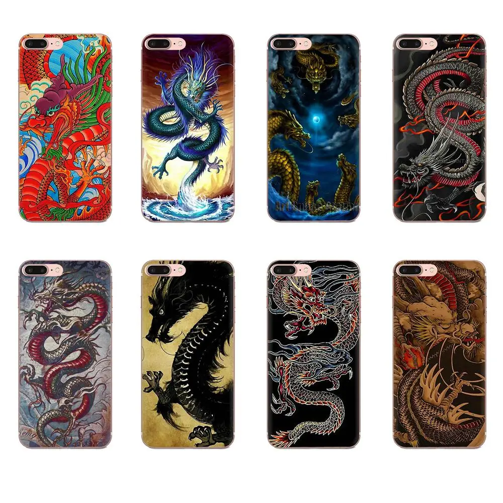 

Soft TPU Protector Phone Cases For Huawei P7 P8 P9 P10 P20 P30 Lite Mini Plus Pro Y9 Prime P Smart Z 2018 2019 Chinese Dragon
