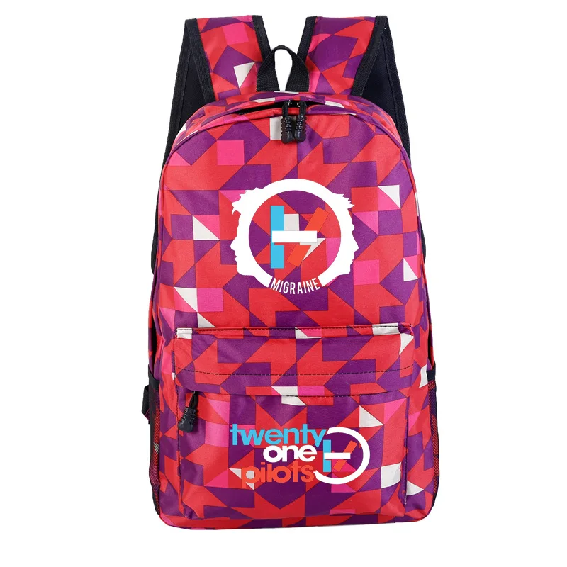 Twenty one pilots 2 · Eleven No. pilot рюкзак cross-border для поколения жира - Цвет: Lattice Red