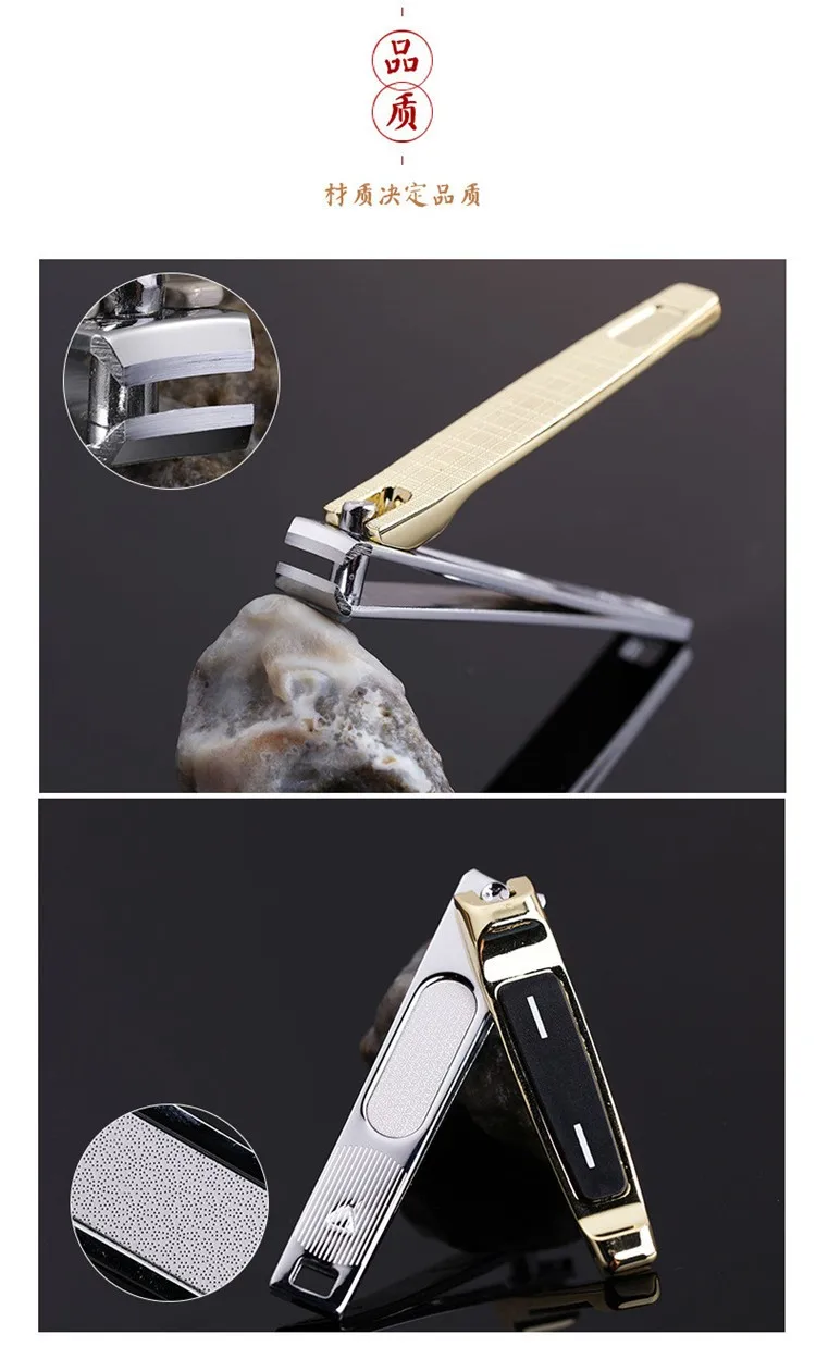 Máquina de Cortar Unhas Inoxidável Qualidade Dedo Manicure Profissional Toe Unha Tesoura Pedicure Trimmer Aço 2 Cortadores e aparadores