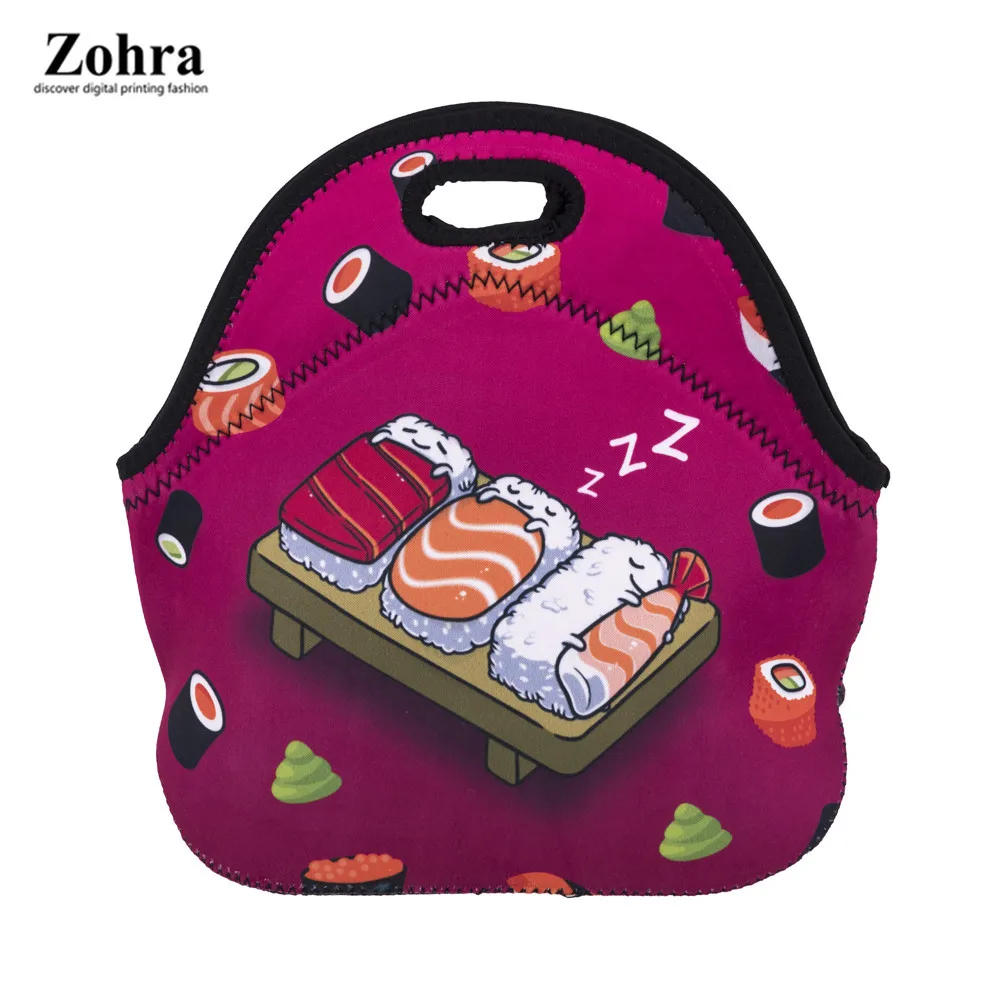 

Zohra New Style Neoprene Bento Box Bag Outdoor Lunch Bag Thermal Bag Printed Cartoon Lunch Box Bag Insulated Bag