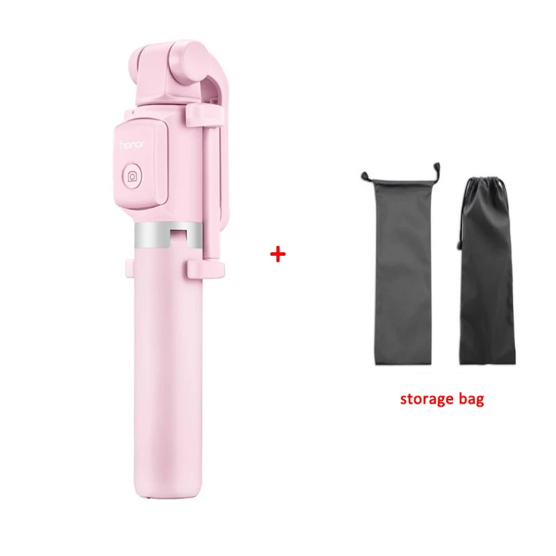Pink add bag Huawei Honor штатив селфи палка Bluetooth 3,0 660 мм вертикальная высота 10 м Пульт дистанционного управления для смартфонов - Цвет: Pink add bag