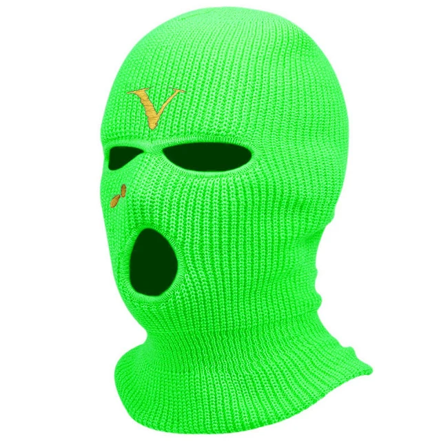 beanie cap 2022 Newest Limited Embroidery V-Style Balaclava 3-hole Ski Mask Tactical Full Face Mask Party Winter Hat Outdoor Sports CS new era skully beanie Skullies & Beanies