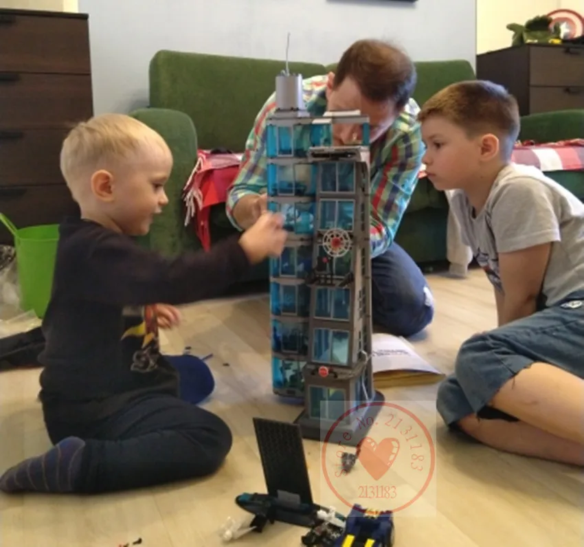 Дешево Супергерои модернизированные Мстители башня Fit Legoings Ironman Marvel Мстители башня фигурки строительный блок кирпич подарок игрушка на день рожде...