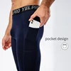 Men Compression Pants Autumn Winter Sports Fitness Running Pants  Basketball Workout Tights Gym Training Leggings With Pocket 4