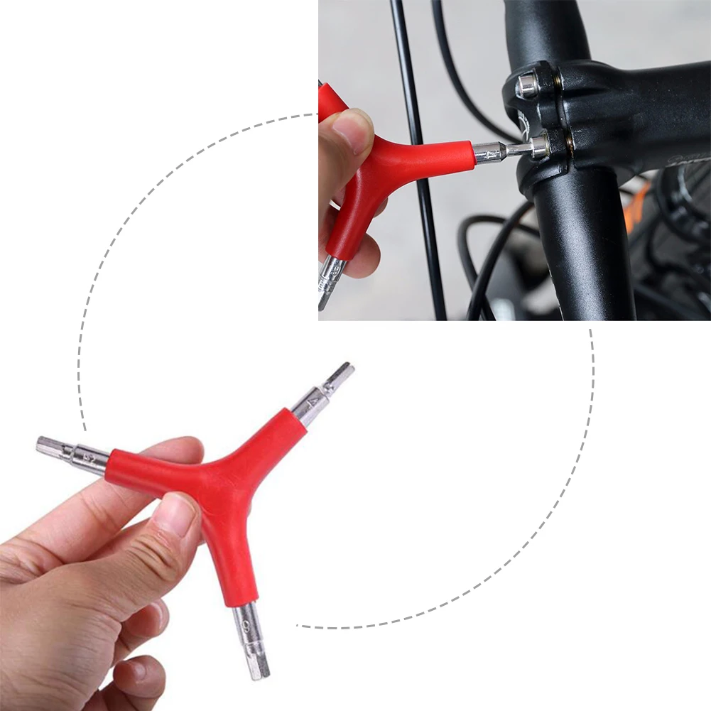 

Bike Inside Hexagonal Wrench Bicycle Repair Tools 3 Way Y-Shaped 4mm 5mm 6mm Hex Wrench Spanner MTB Repair Tool