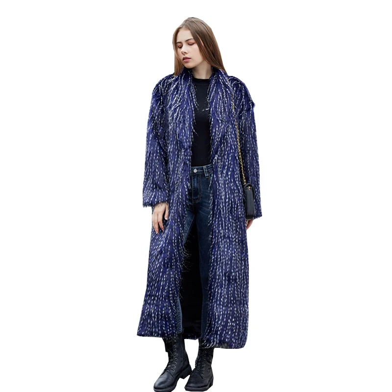

Winter Faux Fur Coat Women Thick Warm Plus Size Loose Fur Jacket Fashion Streetwear Long Jacket Office Ladies Elegant Overcoat