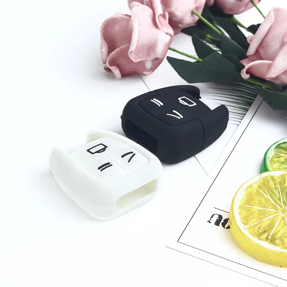 KEYYOU 30 шт. силиконовый чехол для ключей от машины для VAUXHALL OPEL ASTRA Zafira Vectra тигра Omega Signum Frontera 3 кнопки дистанционный ключ дистанционного Fob чехол