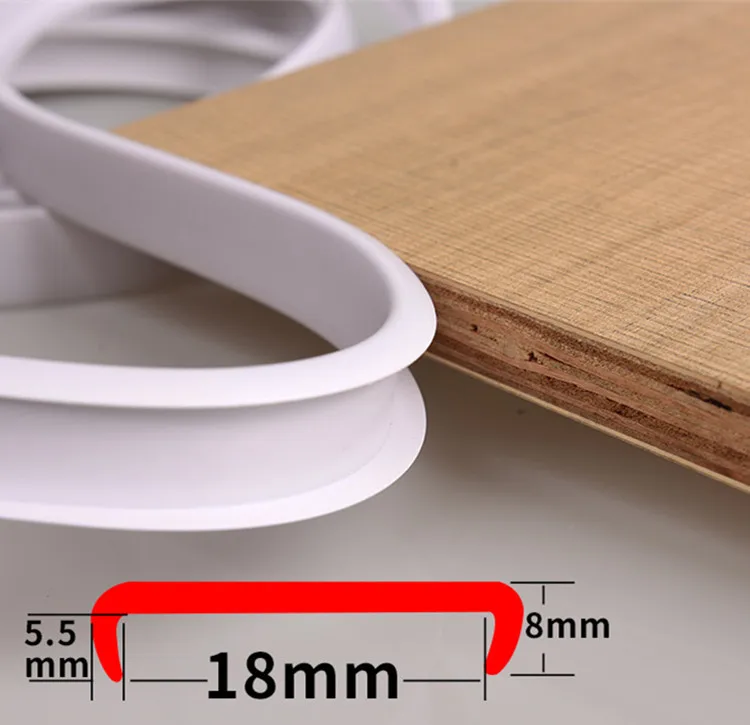 2M Adhesive edge banding tape 5-36mm U PVC veneer sheets for furniture Cabinet table edge guard protector seal strip decor