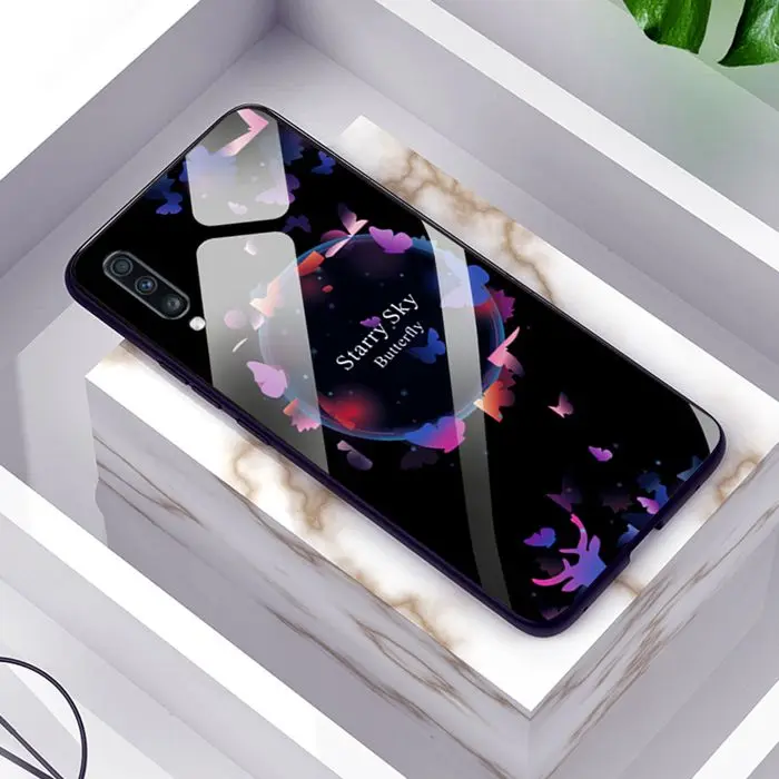 Для samsung Galaxy A50 чехол A 50 подсвечники чехлы для телефонов samsung Galaxy A50 чехол A505F Мягкий Бампер закаленное покрытие 6,4