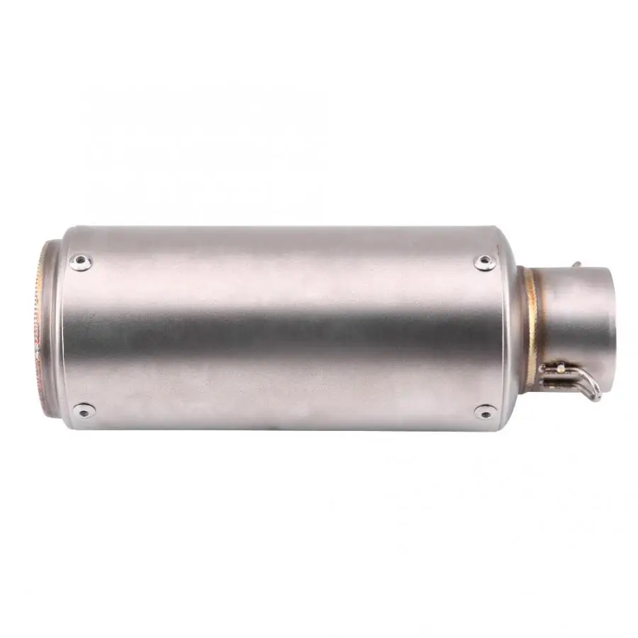 Motorcycle Exhaust Muffler Tail Pipe Tip Tailpipe Silver Stainless Steel Universal