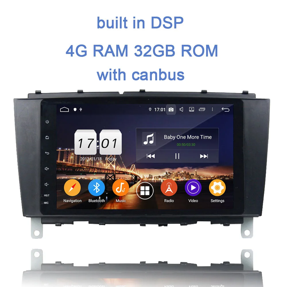 PX6 " TDA7851 2 din Android 9,0 Bluetooth 4,2 4 Гб ram 64 Гб rom 8 ядерный автомобильный dvd-плеер для Benz W203 W467 W209 W219 Wifi RDS радио - Цвет: 4GB 32GB with canbus