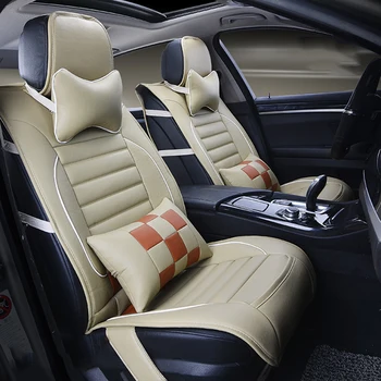 

WLMWL Universal Leather Car seat cover for Audi all models a3 8v a4 b6 b9 b8 c7 q5 a5 a6 c6 q7 q3 car styling auto Cushion