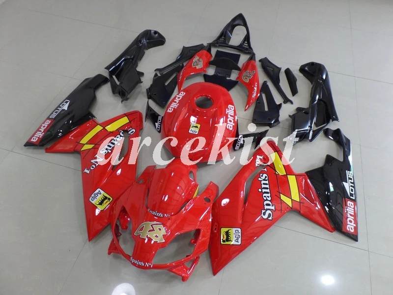 Литья под давлением ABS Полный обтекатели комплект подходит для Aprilia RS125 06 07 08 09 10 11 RS 125 2006 2007 2011 обтекатель комплект оранжевого синего цвета - Цвет: Red