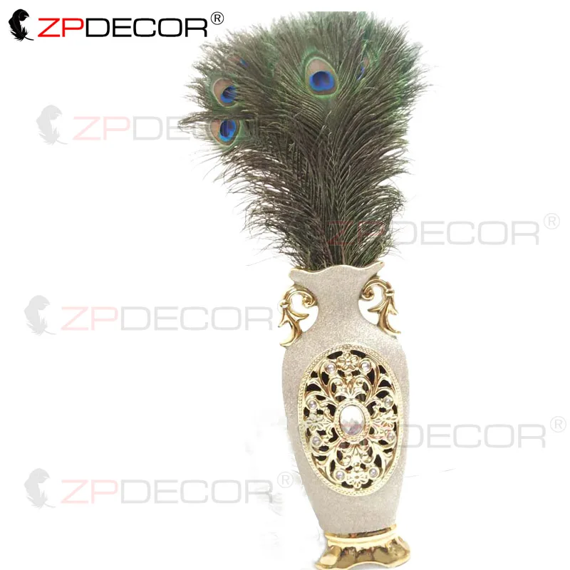 Zpdecor 80-90 см натуральный цвет Перья павлина для рукоделия