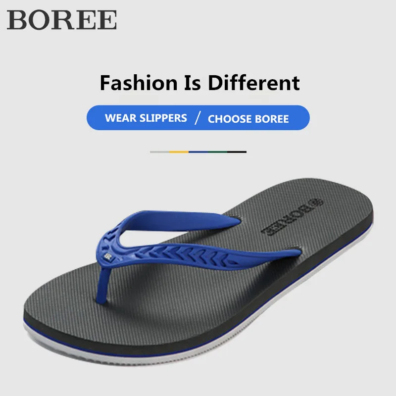 

BOREE Flip Flops Men Slippers Summer Anti-skid Outdoor Light Casual Beach Male Sandals Household Slipper Graphene EVA Shoes