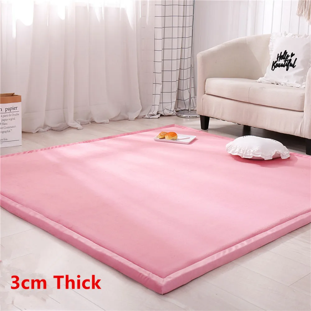 Kids Room Crawling Carpets For Living Room Bedroom Area Rugs 3CM Thick Coral velvet Japanese tatami Floor Mat Child Play Carpet 2