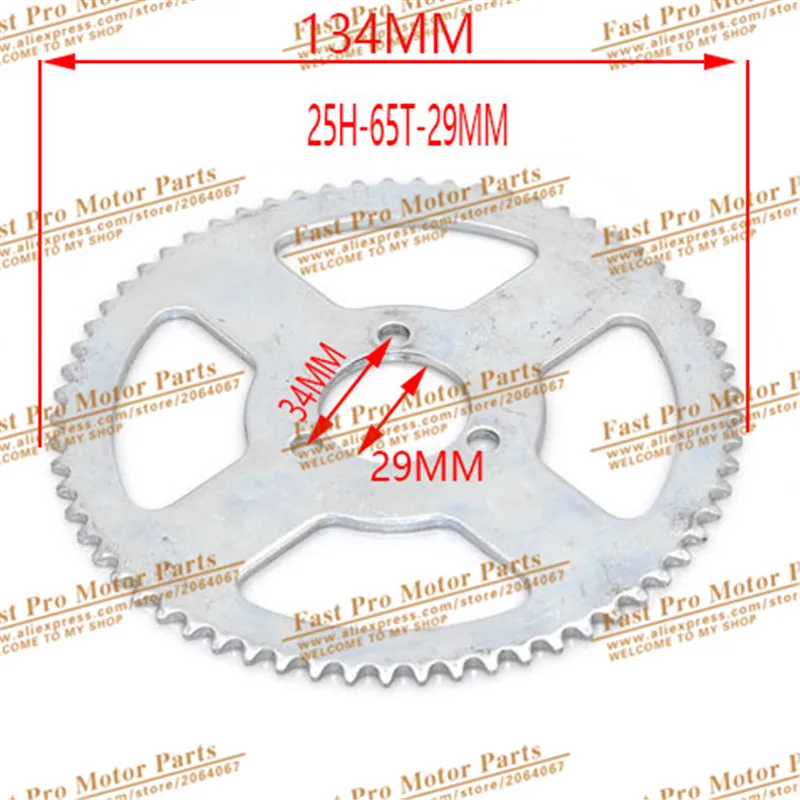 25H 55t 65t 68t 70t 80t 92t Tooth 29/54MM Rear Sprocket for 47CC 49CC Mini Moto ATV Quad Dirt Pit Pocket 2 Stroke Engine