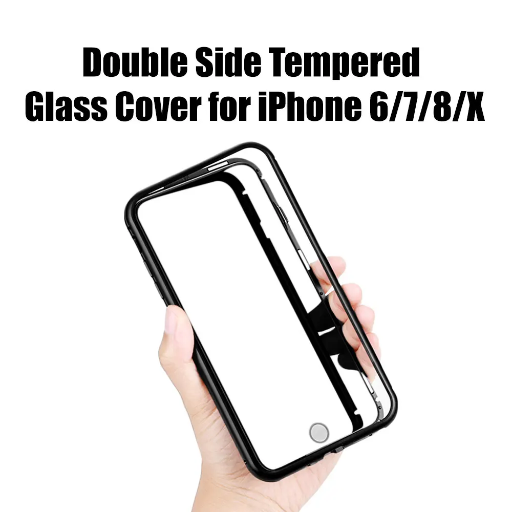 Лидер продаж прозрачный Магнитный флип чехол для телефона iPhone 6/6s/7/8/X/XS