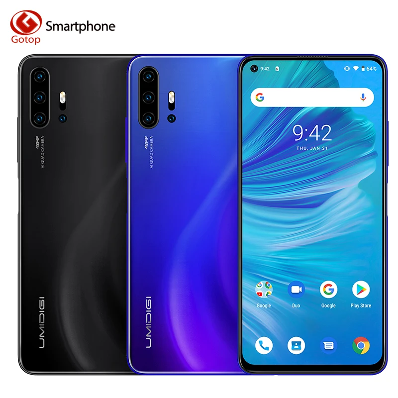 

UMIDIGI F2 6.53 inch Smartphone Android 10 6GB RAM 128GB ROM 48MP AI Quad Camera 32MP Selfie P70 Cellphone 5150mAh Triple Slots