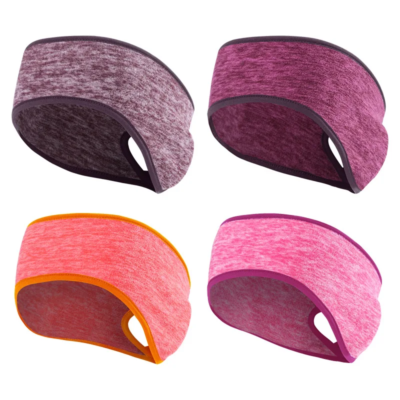 

Повязка на голову Женская флисовая, теплый спортивный головной убор для хвоста, бега, фитнеса, йоги, спортзала, велоспорта, тенниса