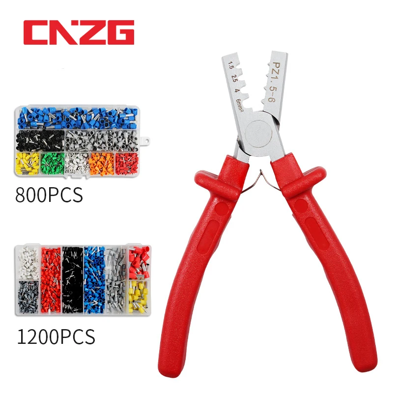 

Cable tubo conector Terminal con virola de mano Mini Crimper alicate herramienta de prensado Electrica pinza de presión Terminator set