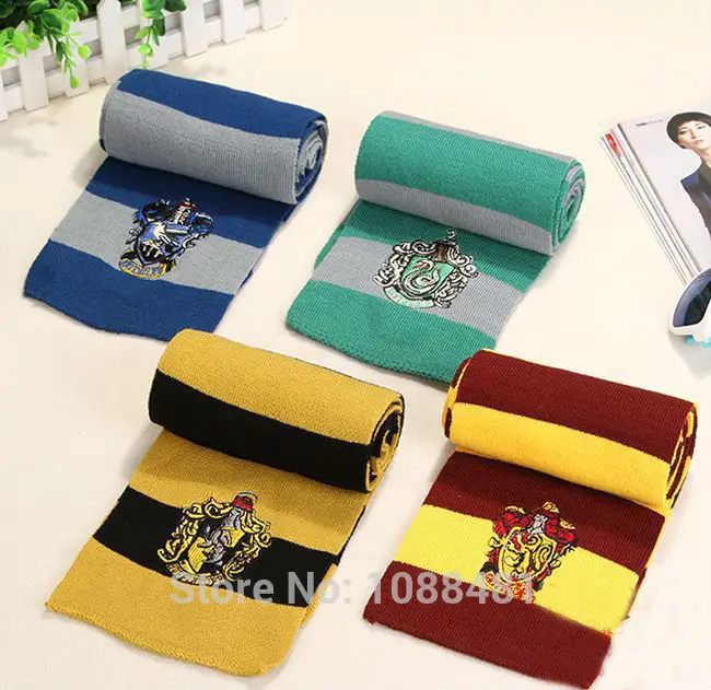 Поттер шарф шарфы Гриффиндор/Слизерин/Hufflepuff/Ravenclaw поттер шарф шарфы Хэллоуин Рождественский подарок