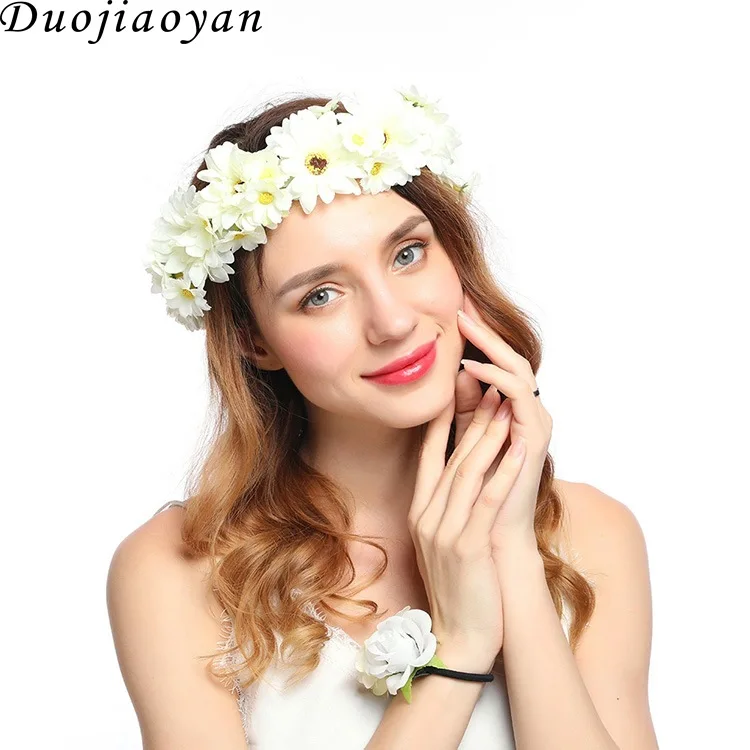 

Multi-Blooming New Style Europe And America Accessories Fashion Model Cloth sun ju Garland Seaside Holiday Headdress