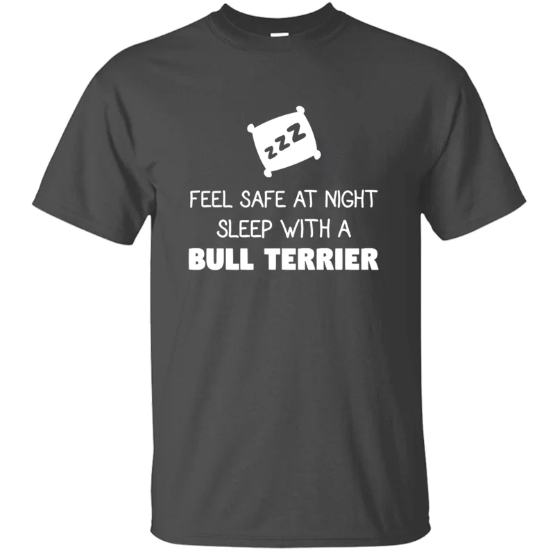 Принт Comical feel safe with a bull футболка с терьером Kawaii Унисекс Мужская Футболка против морщин хлопок