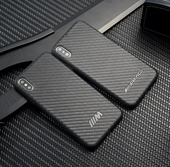 

CASE for iphone11pro Max carbon fiber car logo mobile phone shell 7 7plus X XR all inclusive anti falling mobile phone shell