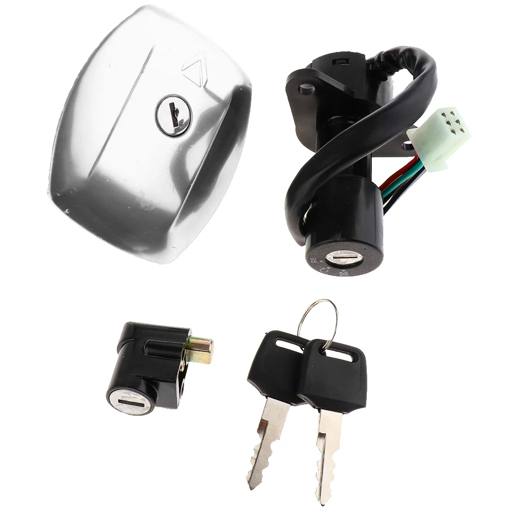 Metal Fuel Gas Tank Cap Ignition Switch Lock Key Water Resistance for Suzuki GS125
