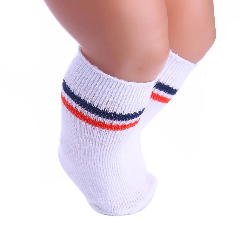Socks 11 Colors For 18 Inch American Doll Girl Toy & 43 cm Born Baby Clothes Items Accessories & Nenuco Our Generation Gift doll accessories doll clothes accessories plush doll accessories